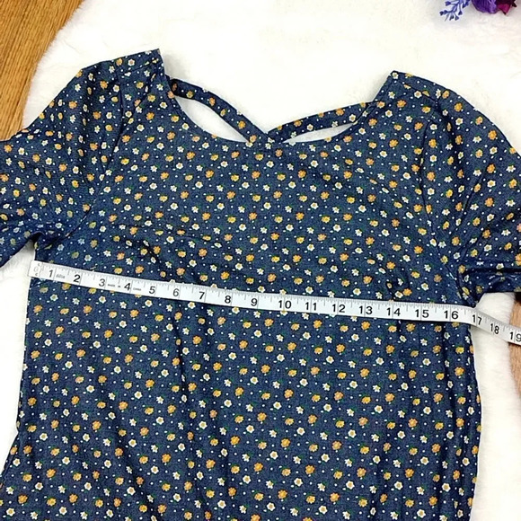 Modcloth Floral Print Prairie Dress Size Small - Picture 9 of 14